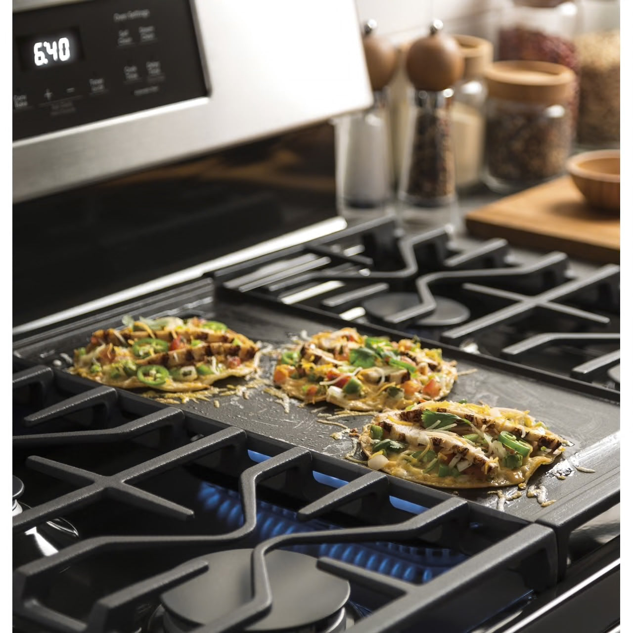 30 in. 5.0 cu. ft. Freestanding Gas Range in Stainless Steel with Griddle
