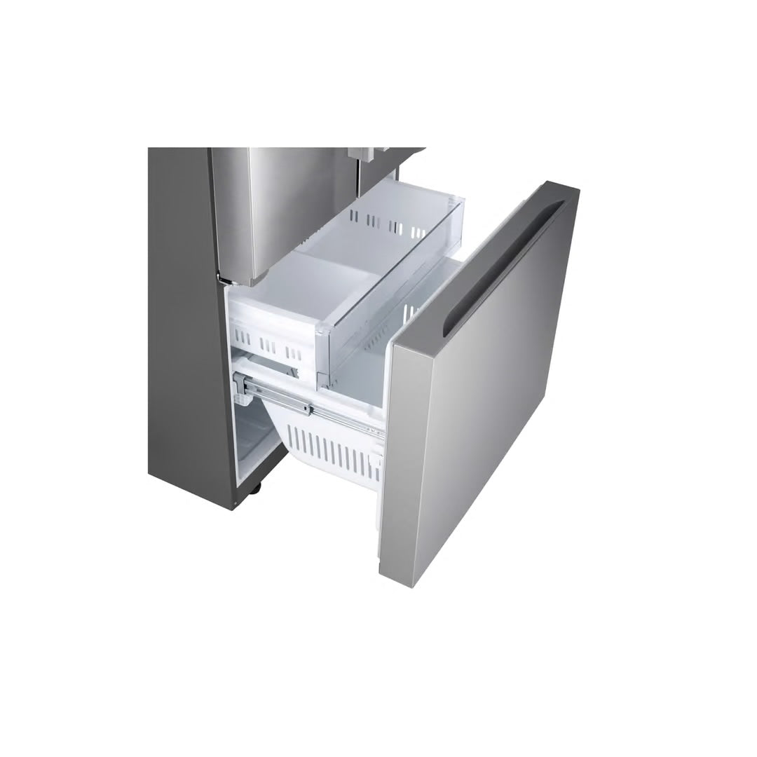 33 in. W 25 cu. ft. SMART Standard Depth French Door Refrigerator in Print Proof Stainless Steel