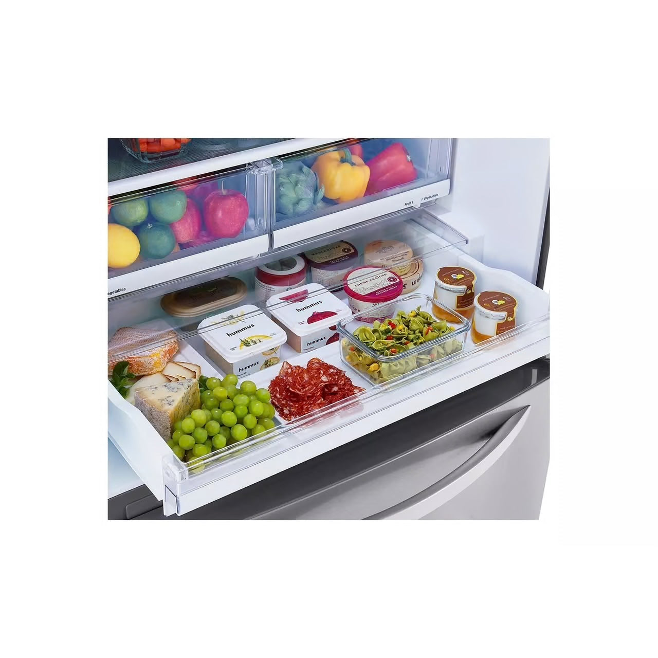33 in. W 26 cu. ft. Bottom Freezer Refrigerator w/ Multi-Air Flow and Smart Cooling in PrintProof Stainless Steel