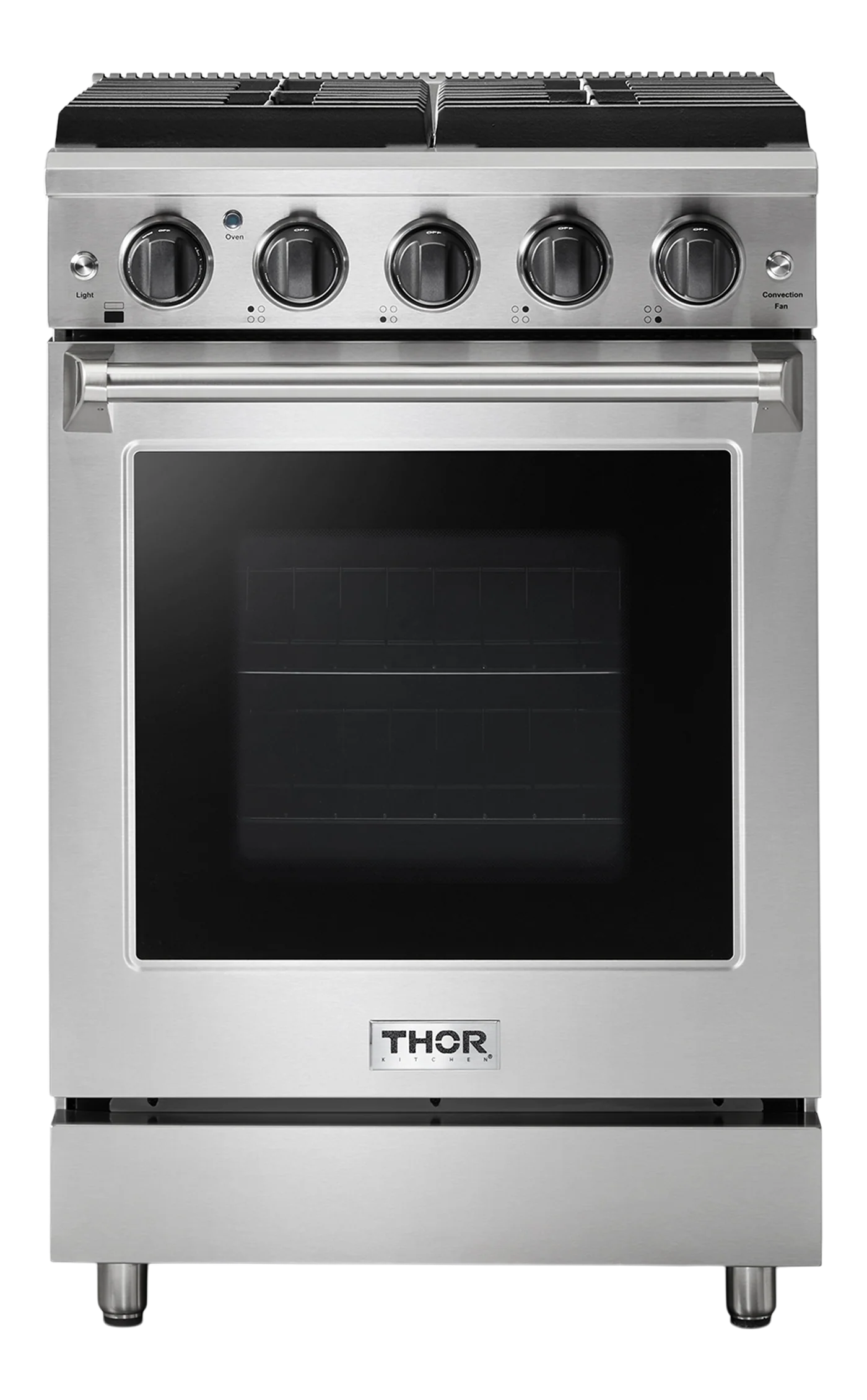 24-in 4 burners 3.7-cu ft Freestanding Natural Gas Range ( Stainless steel )