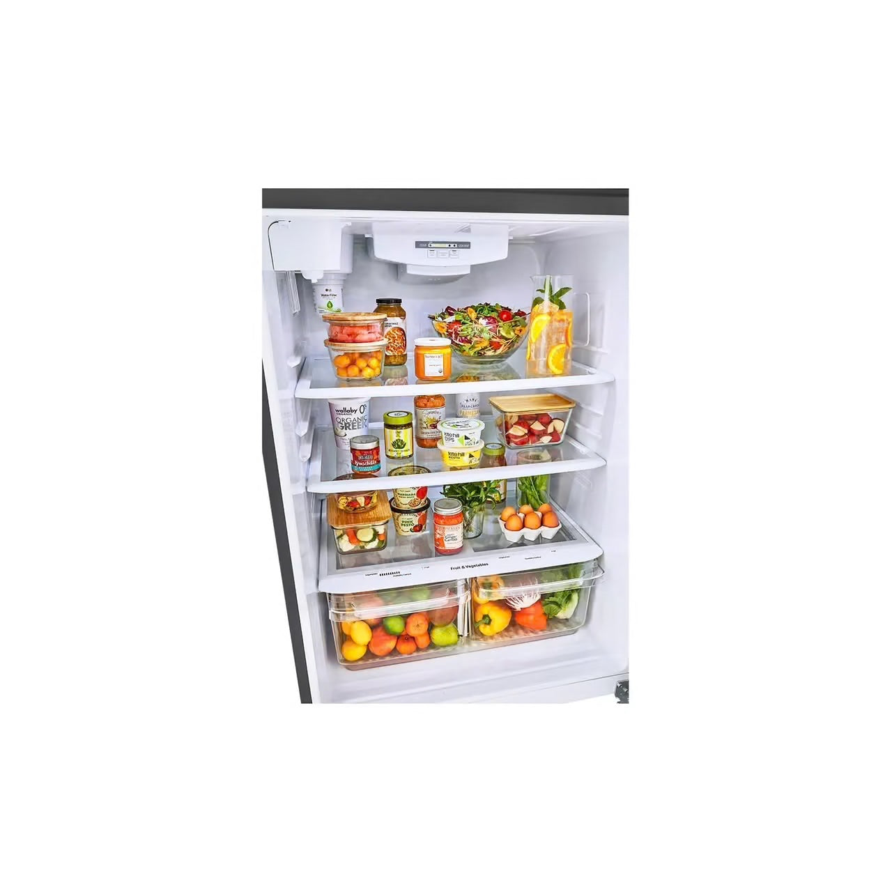 33 in. W 24 cu. ft. Top Freezer Refrigerator w/ LED Lighteing and Multi-Air Flow in Stainless Steel, ENERGY STAR
