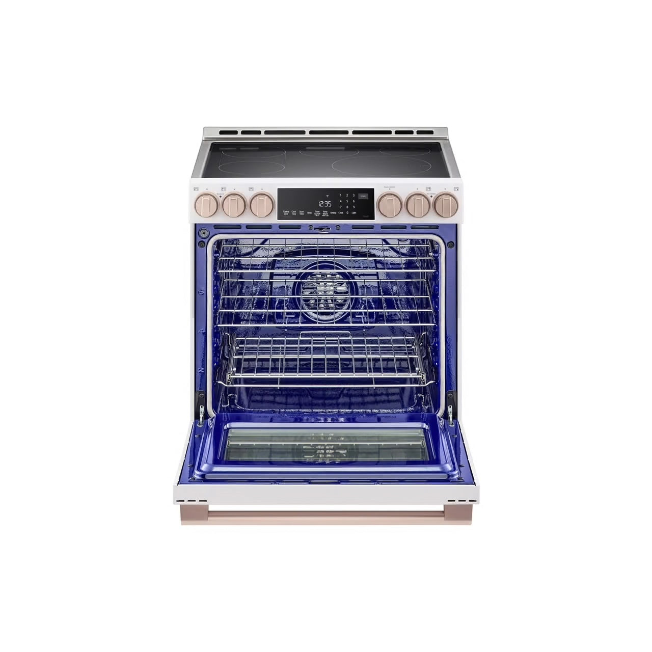 STUDIO 6.3 cu. ft. SMART Slide-In Electric Range in Essence White with Instaview, ProBake, Air Fry and Air Sous Vide