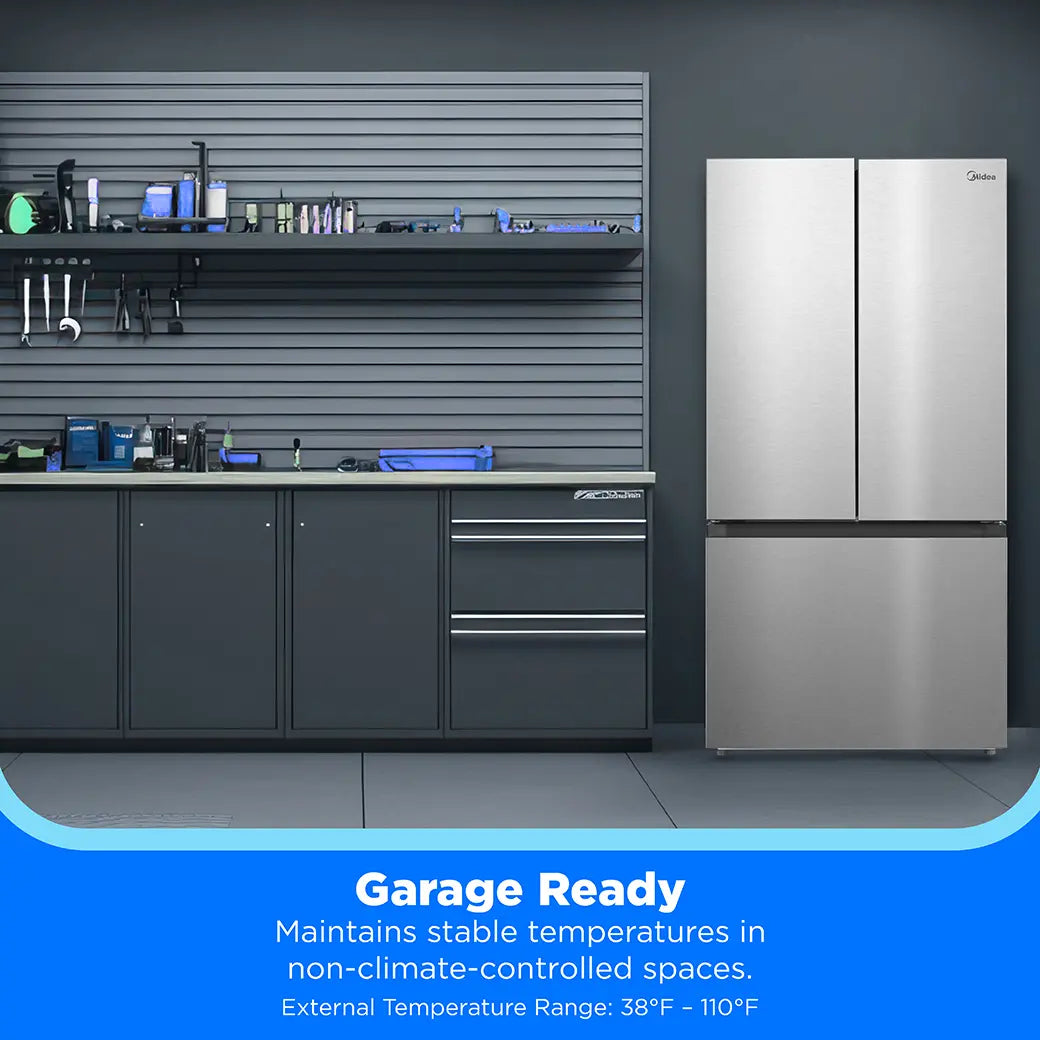 23 cu. ft. Garage Ready French Door Refrigerator with Icemaker