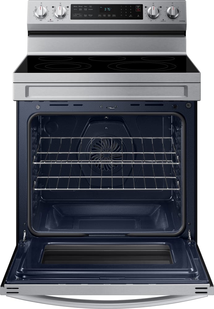 6.3 cu.ft. 5 Burner Element Smart Wi-Fi Enabled Convection Electric Range with No Preheat AirFry in Stainless Steel