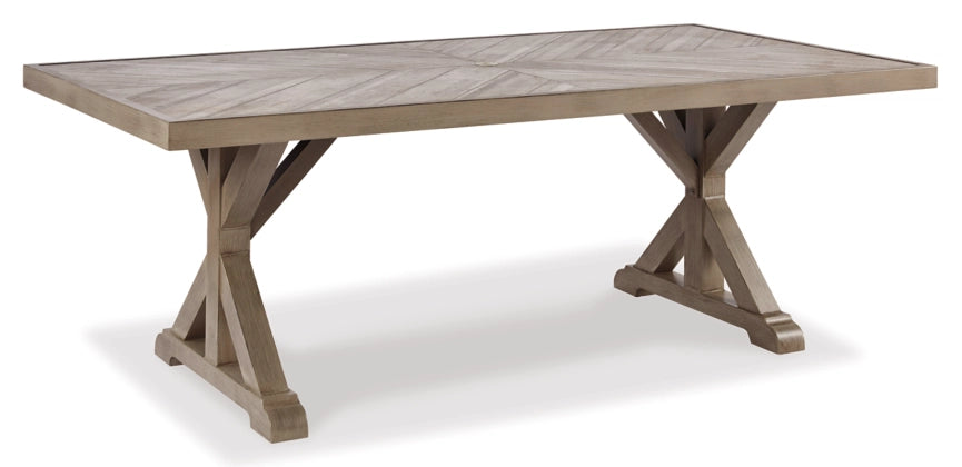 Outdoor Dining Table, 4 Chairs, and Bench