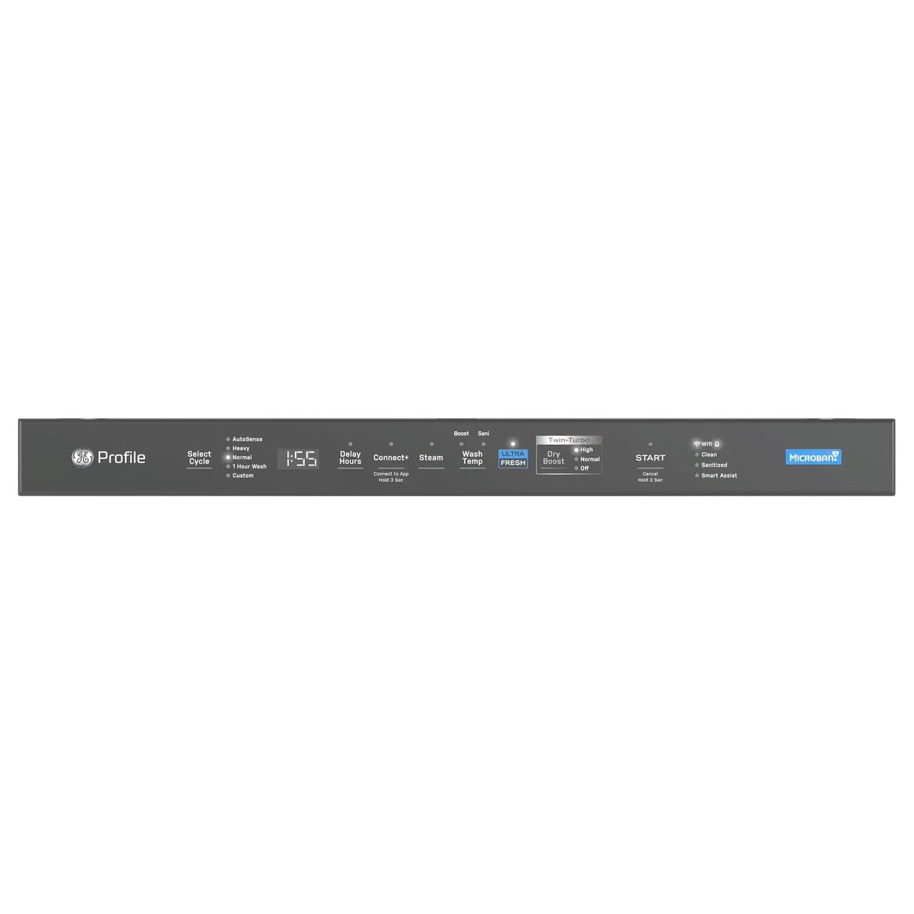 Profile 24 in. Built-In Top Control Dishwasher in Fingerprint Resistant Stainless w/ Stainless Tub, UltraFresh, 42 dBA