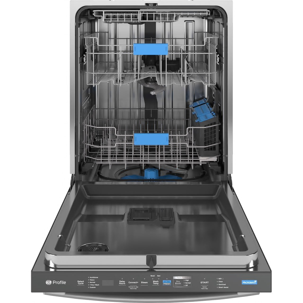 Profile 24 in. Built-In Top Control Dishwasher in Fingerprint Resistant Stainless w/ Stainless Tub, UltraFresh, 39 dBA