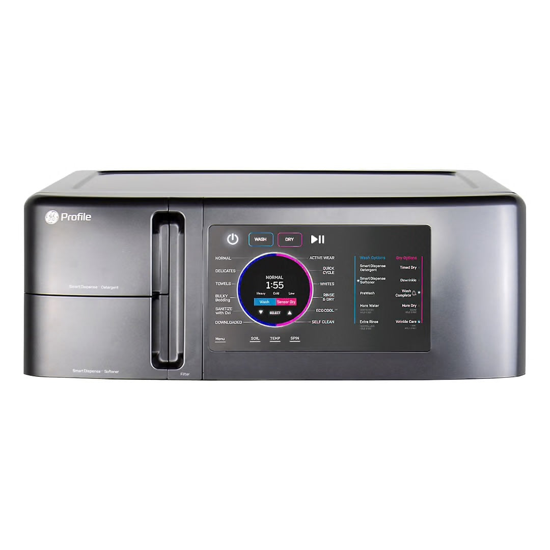 Profile 4.8 cu. ft. Smart UltraFast Electric Washer & Dryer Combo in Carbon Graphite with Ventless Heat Pump Technology
