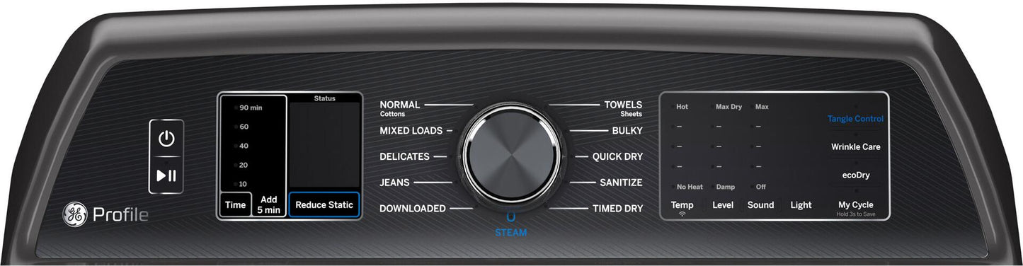 Profile 7.4 cu. ft. Smart Electric Dryer in Diamond Gray with Steam, Sanitize Cycle and Sensor Dry, ENERGY STAR