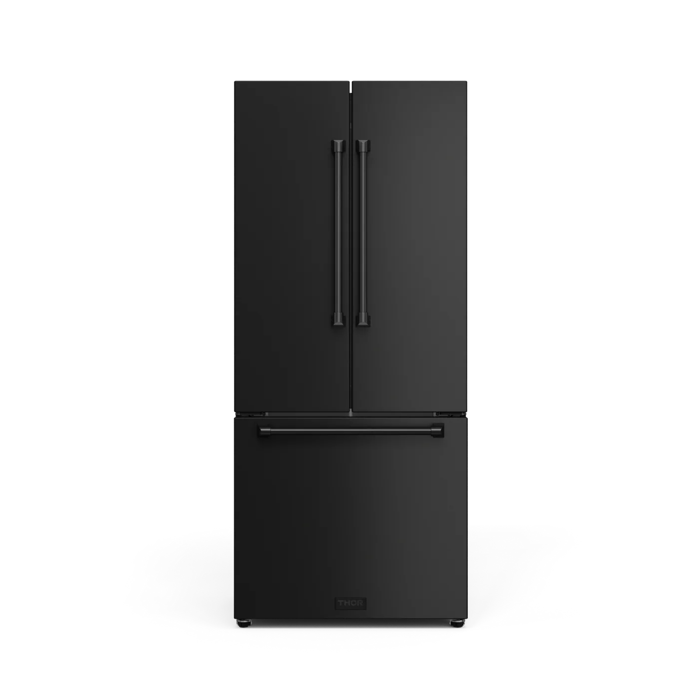 Counter-Depth Gordon Ramsay Series 17.5-cu ft 3 -Door French Door Refrigerator with Ice Maker with Ice Dispenser ( Matte Black ) ENERGY STAR Certified
