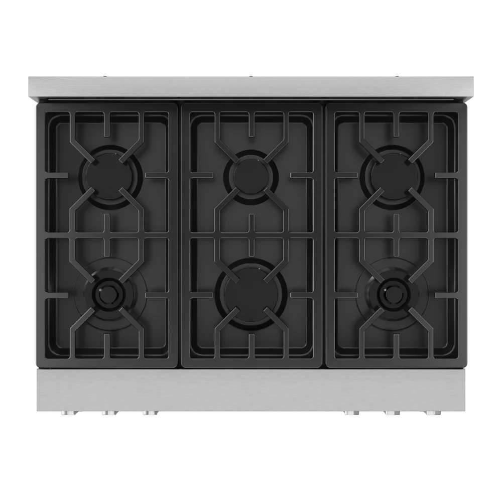 Gordon Ramsay Series 36-in 6 burners 6-cu ft Air Fry Convection Oven Freestanding Natural Gas Range ( Stainless Steel )