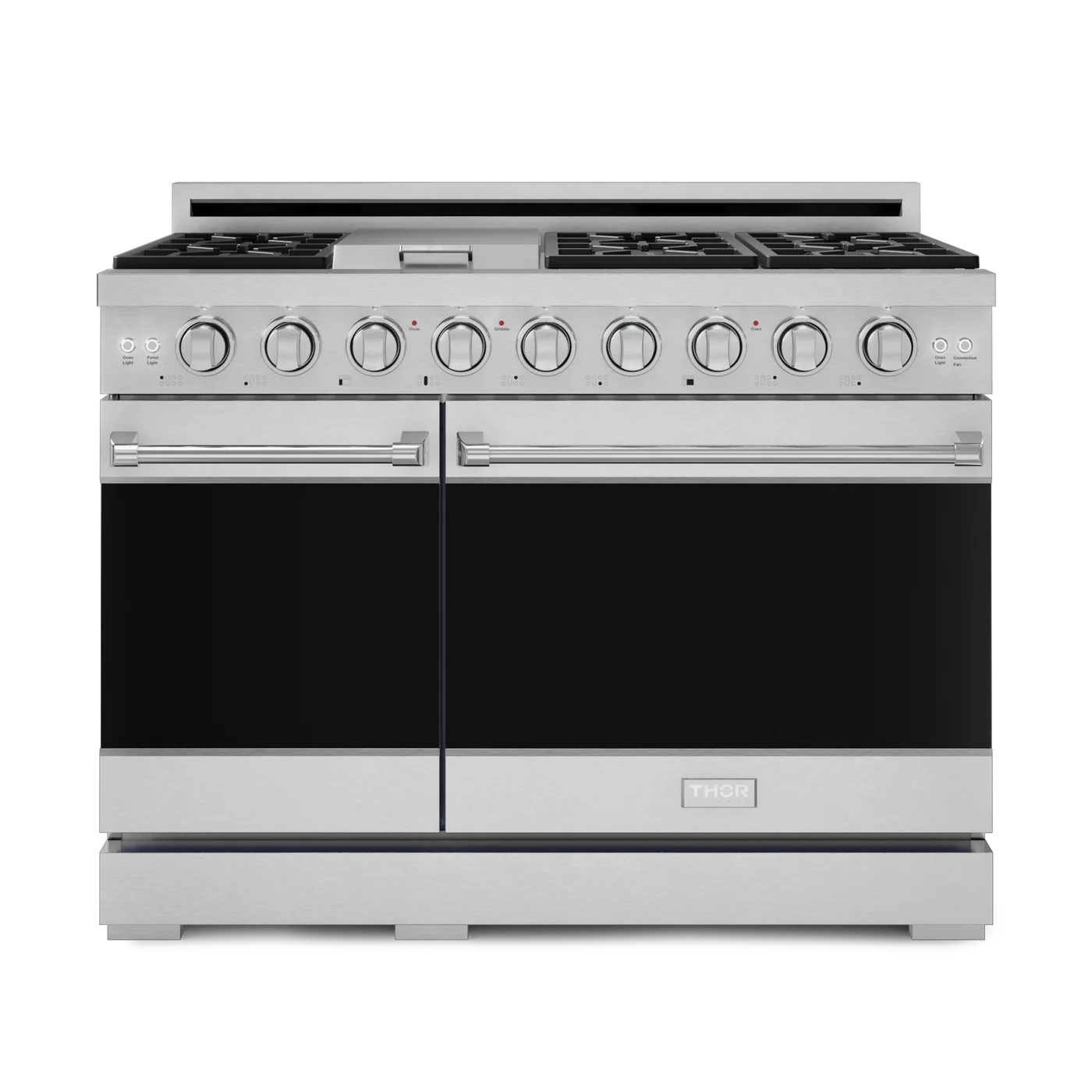 Gordon Ramsay Series 48-in 7 burners 4.6-cu ft / 2.2-cu ft Convection Oven Freestanding Double Oven Gas Range (Stainless Steel)