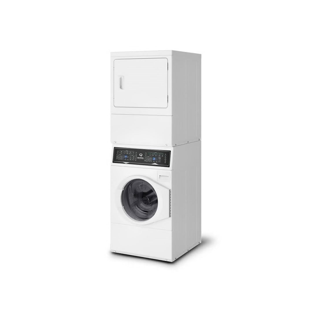Stacked White Washer - Electric Dryer with Pet Plus Sanitize Fast Cycle Times 5-Year Warranty