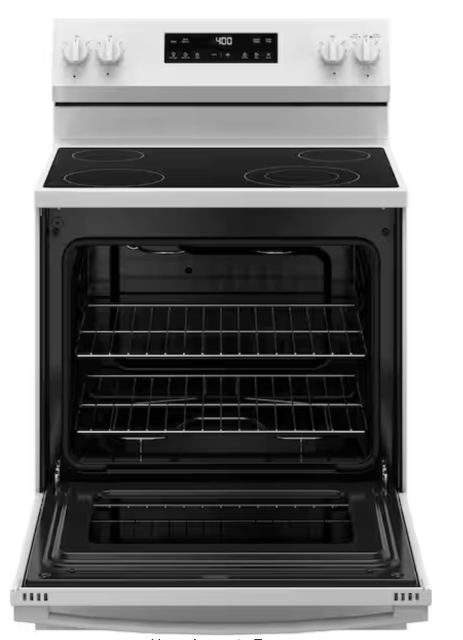 30 in. 4 Burner Element Free-Standing Electric Range in White