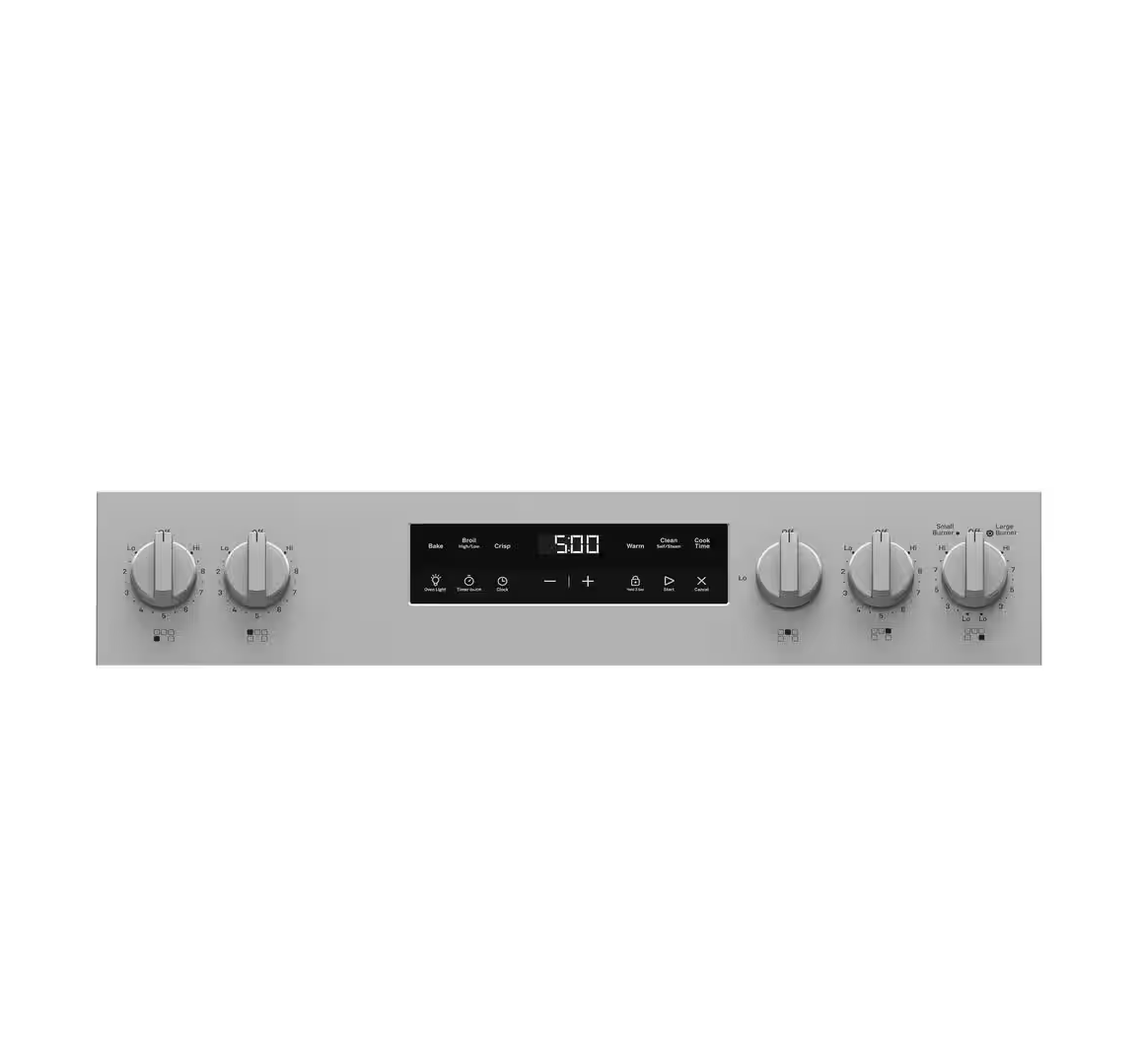 30 in. 5 Burner Element Free-Standing Electric Range in Stainless with Crisp Mode