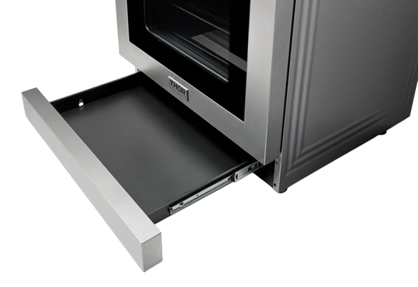 30-in Glass Top 5 burners 4.55-cu ft Air Fry Convection Oven Freestanding Electric Range (Stainless steel)