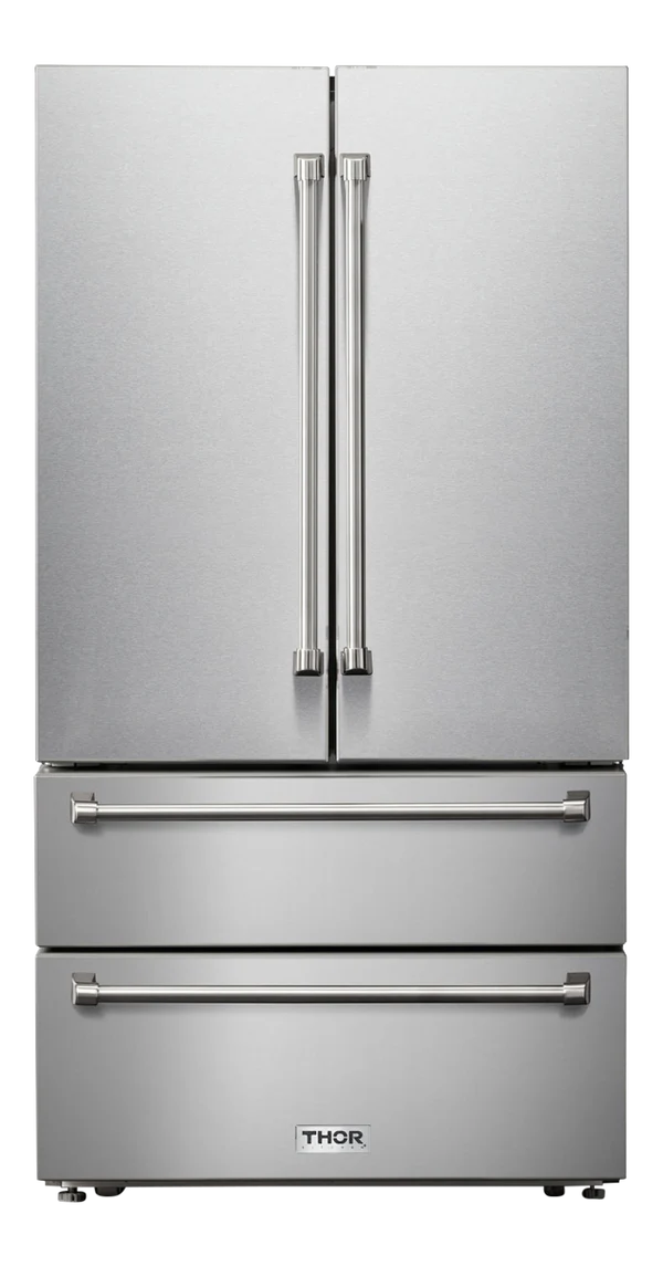Counter-Depth 22.5-cu ft 4 -Door French Door Refrigerator with Ice Maker (Stainless steel) ENERGY STAR Certified