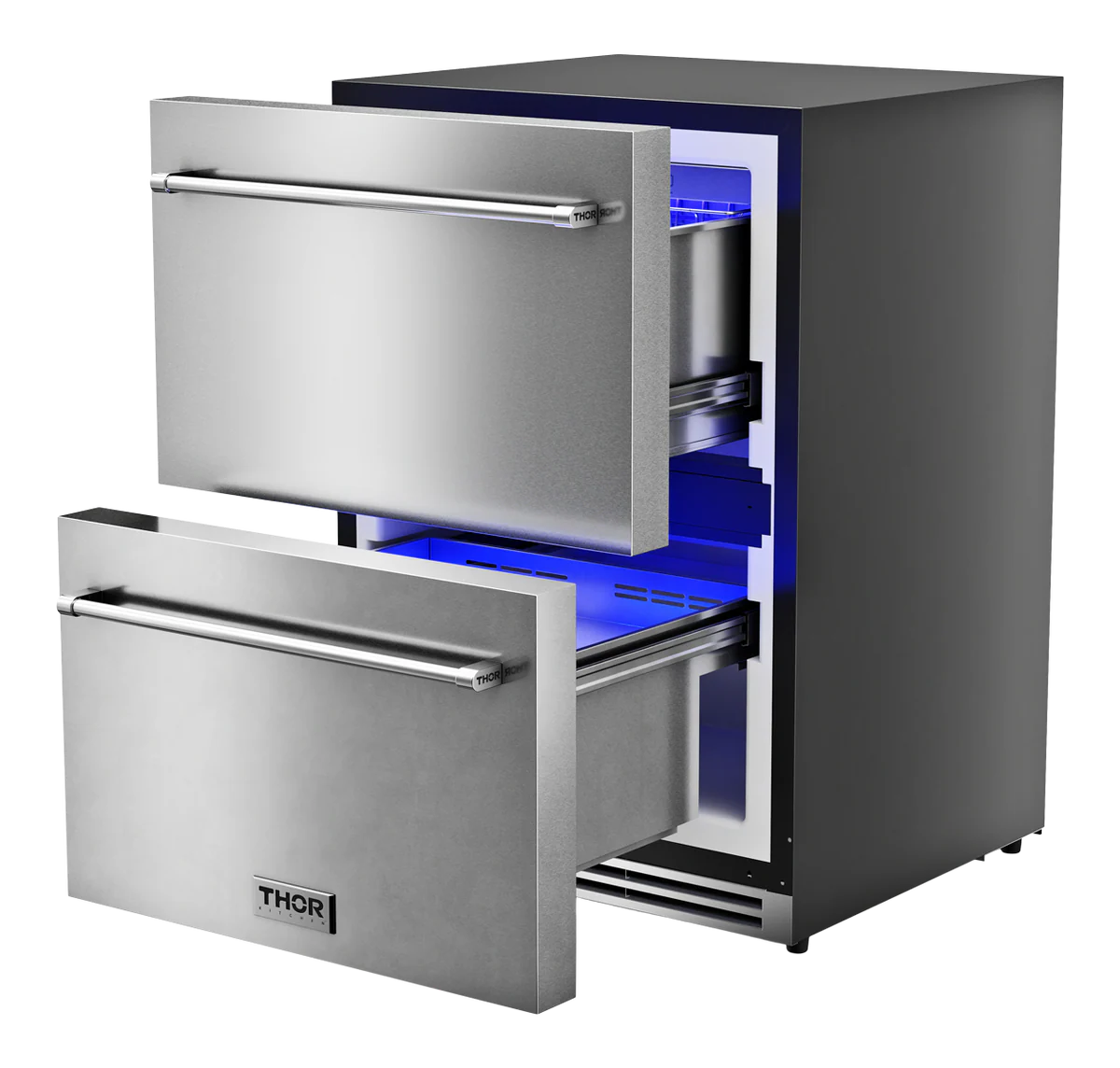 24-in 2 -Drawer Built-in/Freestanding Drawer Freezer (Stainless steel)
