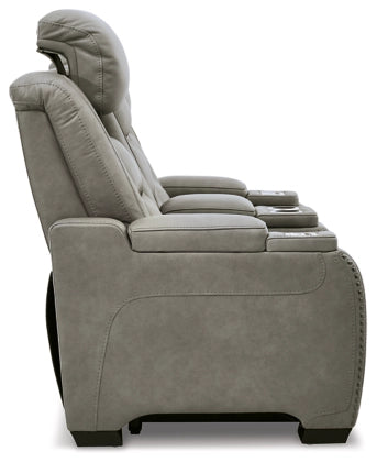 The Man-Den Power Reclining Console Loveseat