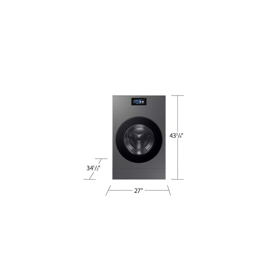 5.3 cu. ft. Bespoke AI Laundry Vented Combo™ All-in-One Ultra Capacity Washer and Electric Dryer with AI Home in Dark Steel