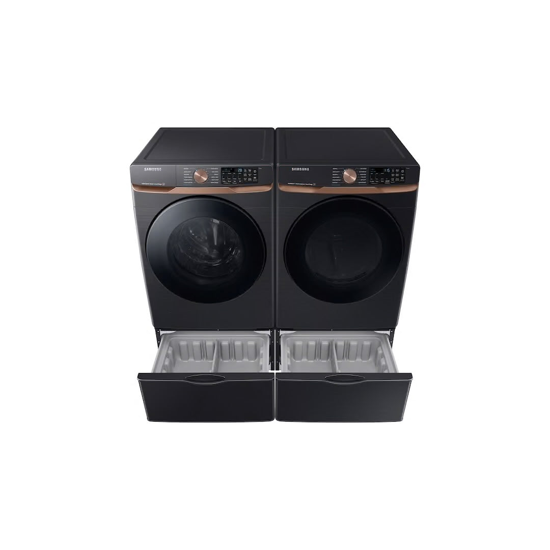 5 cu. ft. Extra Large Capacity Smart Front Load Washer in Brushed Black with Super Speed Wash and Steam