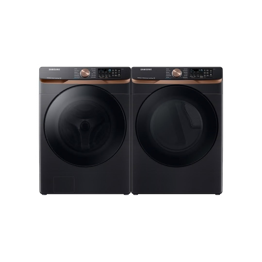 5 cu. ft. Extra Large Capacity Smart Front Load Washer in Brushed Black with Super Speed Wash and Steam