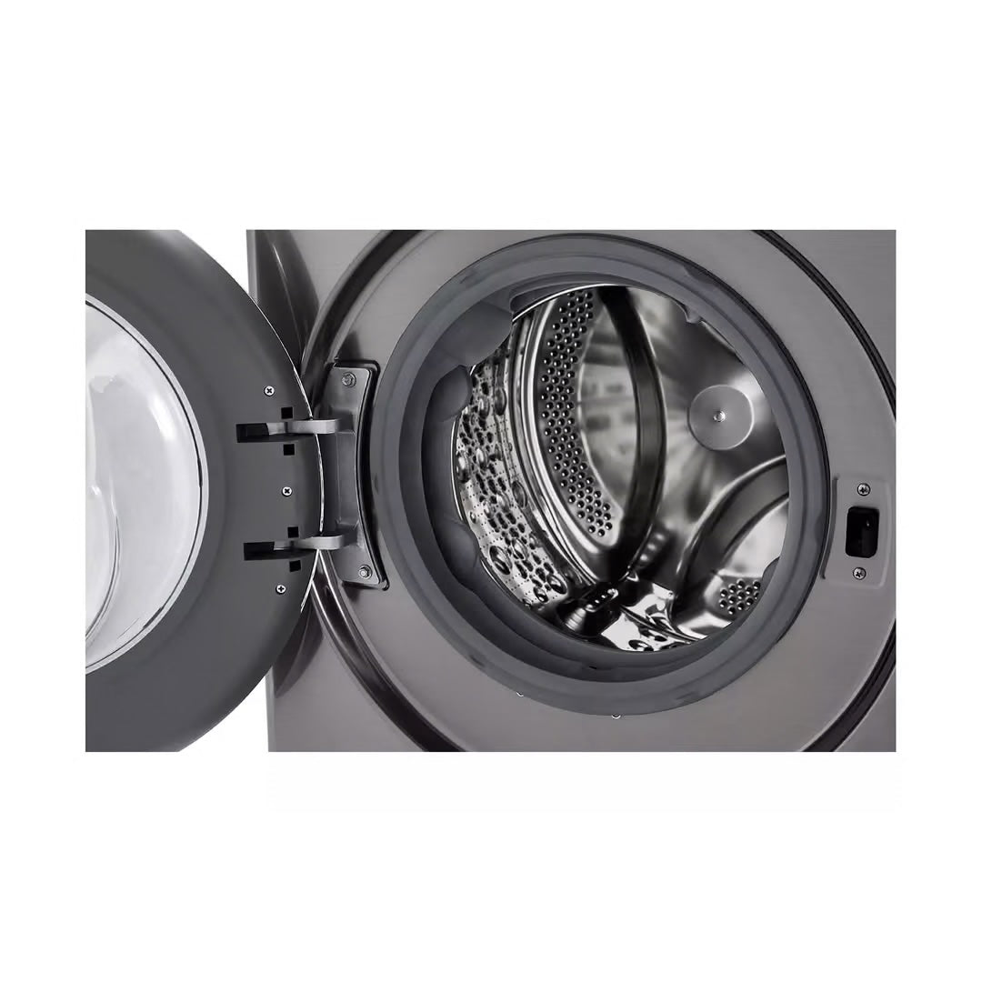 2.4 cu. ft. SMART All-in-One Compact Front Load Washer & Ventless Dryer Combo in Graphite Steel with Steam