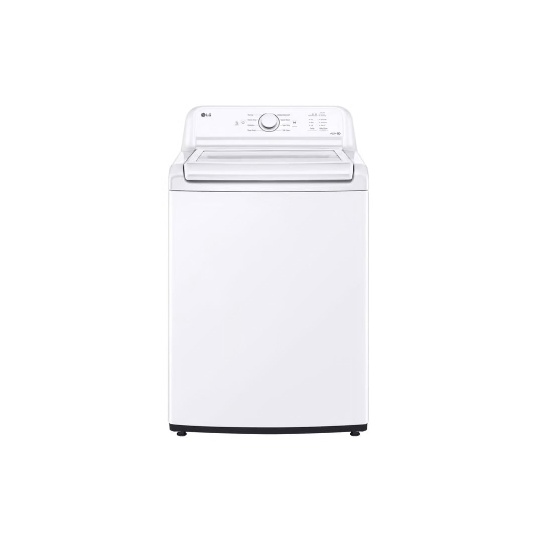 4.1 cu. ft. Top Load Washer in White with 4-way Agitator, NeveRust Drum, SlamProof Glass Lid, and True Balance