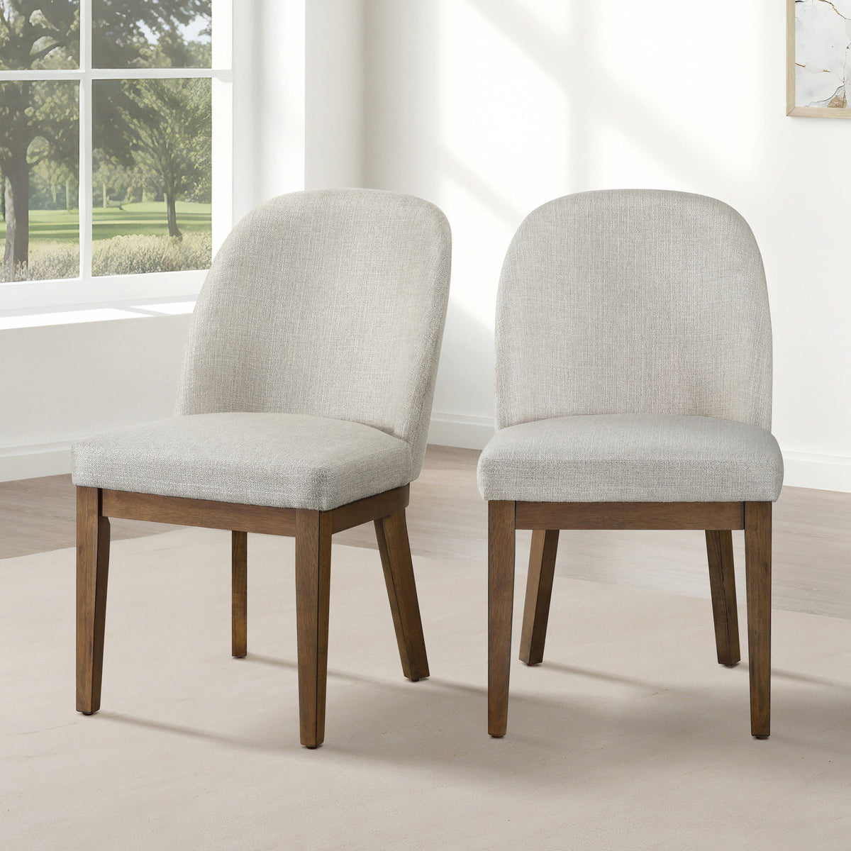 Phoenix - Dining Chair (Set of 2) - Chestnut / Light Gray