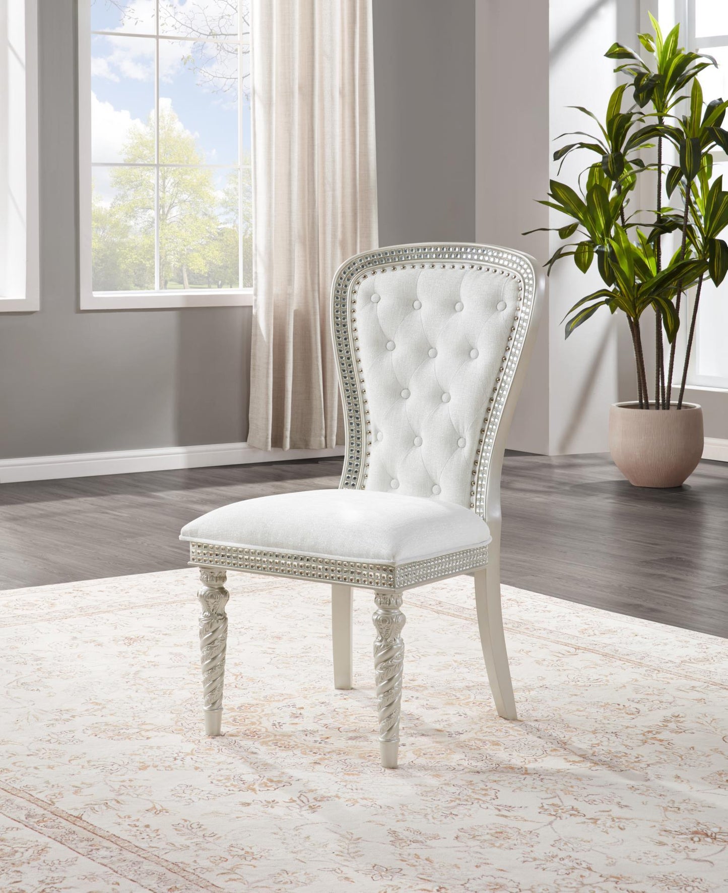D033 - Side Chair (Set of 2) - Silver