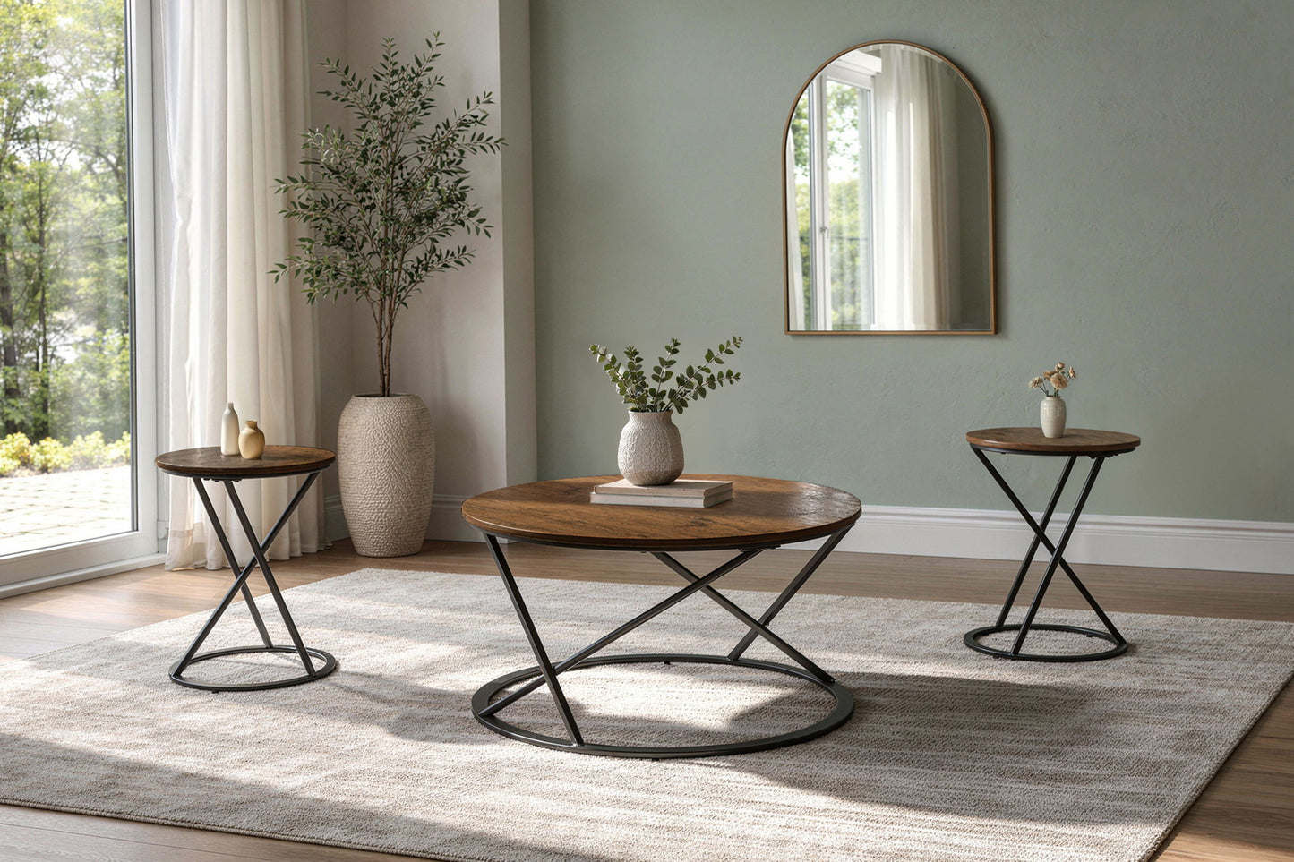 Emery - 3 Piece Occasional Set (1 Coffee & 2 End Tables) - Brown