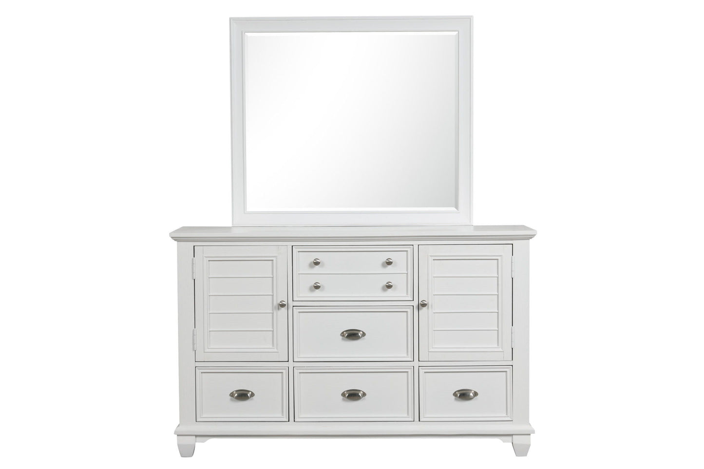 Jamestown - Landscape Mirror - White