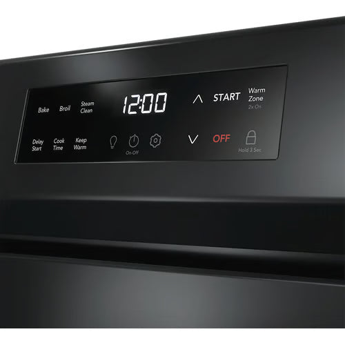 30 in. 5 Burner Element Freestanding Electric Range in Black with EvenTemp and Steam Clean