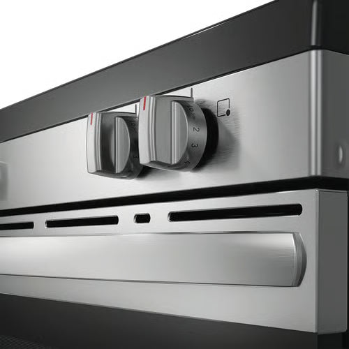 30 in. 5 Burner Element Freestanding Electric Range in Stainless Steel with EvenTemp and Steam Clean
