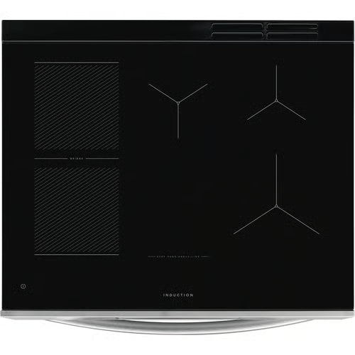 Gallery 30 in. 5-Burner Freestanding Induction Range in Smudge-Proof Stainless Steel with Stone-Baked Pizza