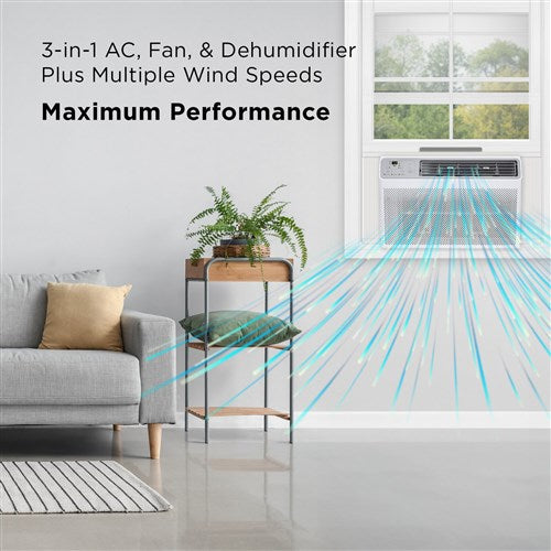 12,000 BTU 115 Volts Smart Window Air Conditioner with Remote and Wi-Fi Enabled in White