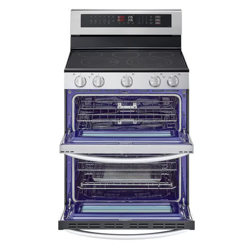 30 in. 7.3 cu. ft. 5 Element Smart Electric Double Oven Freestanding Range in Stainless Steel with ProBake Convection