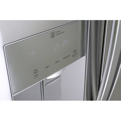 30 in. W 22 cu. ft. French Door Refrigerator with Water Dispenser in Stainless Steel