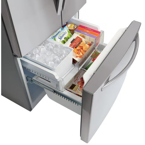 30 in. W 22 cu. ft. French Door Refrigerator with Water Dispenser in Stainless Steel