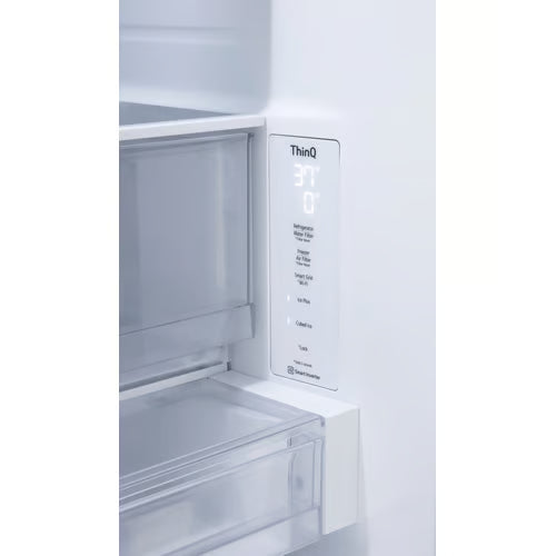 27 cu. ft. Smart Counter-Depth MAX French Door Refrigerator with Internal Water Dispenser in PrintProof Stainless Steel