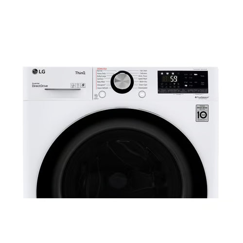24 in. W 2.4 cu. ft. SMART All-in-One Compact Front Load Washer & Ventless Dryer Combo in White with Steam