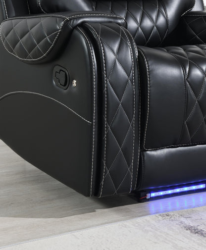 U140 - Motion Loveseat - Black