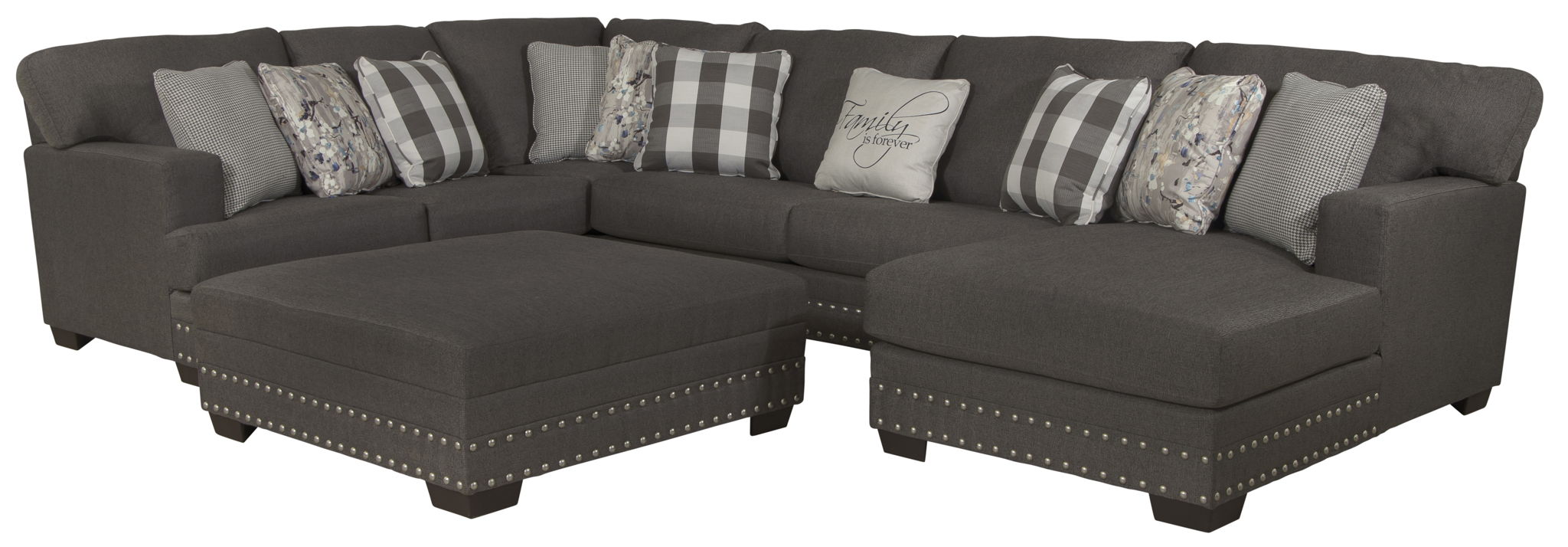 Jackson Crawford Sectional With Cocktail Ottoman