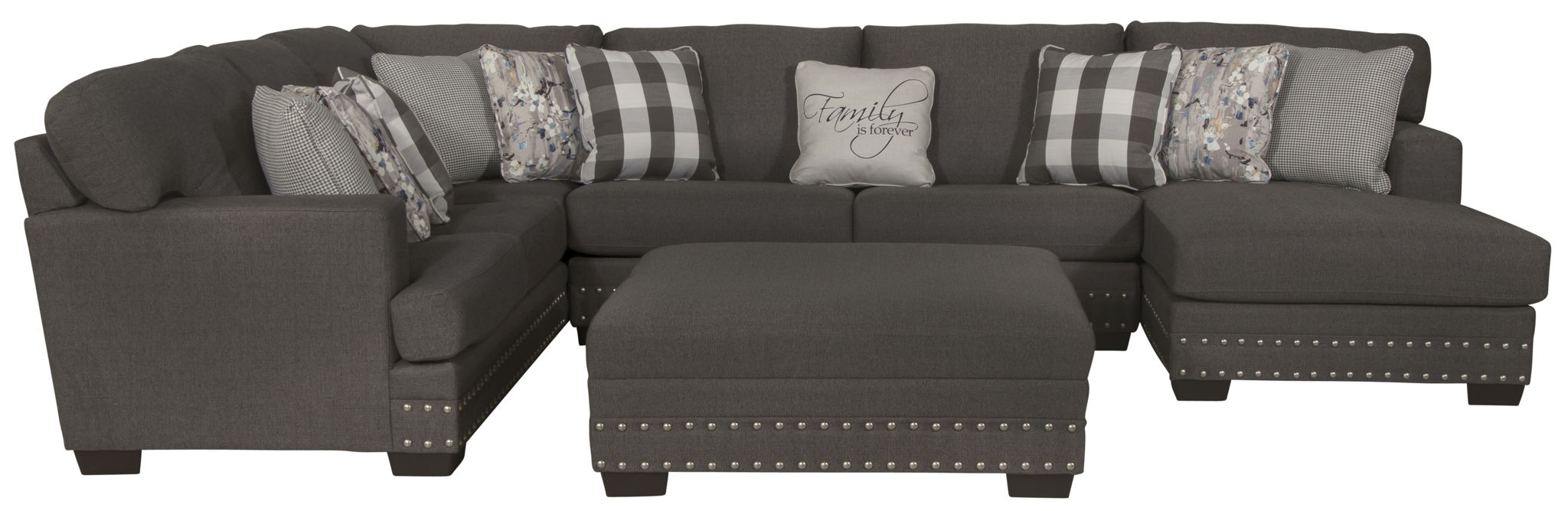 Jackson Crawford Sectional With Cocktail Ottoman - Thumbnail 3