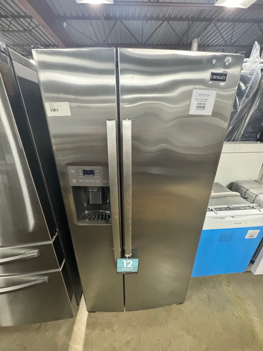 Crosley 33" 23 Cu Ft Stainless Side-by-Side Refrigerator