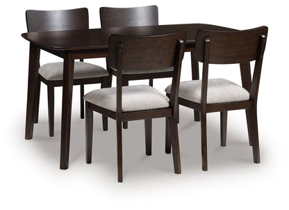 Shorbyn - Dining Room Table Set (Set of 5) - Merlot