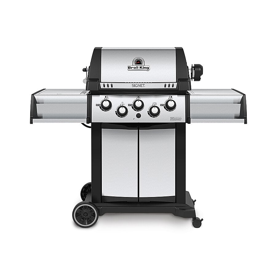 Broil King Signet 90 Stainless Steel 3-Burner Liquid Propane Gas Grill with 1 Side Burner with Rotisserie Burner