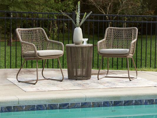 Majors Beach - Outdoor Table And 2 Chairs (Set of 3) - Beige