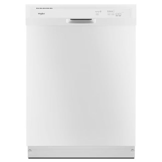Whirlpool 24-in Front Control Built-in Dishwasher ( White ) , 1 Hour Wash cycle , 55-Decibel OUTLET