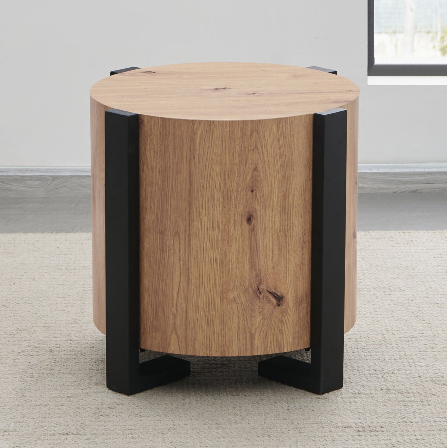 Darcie - Faux Wood Round Table
